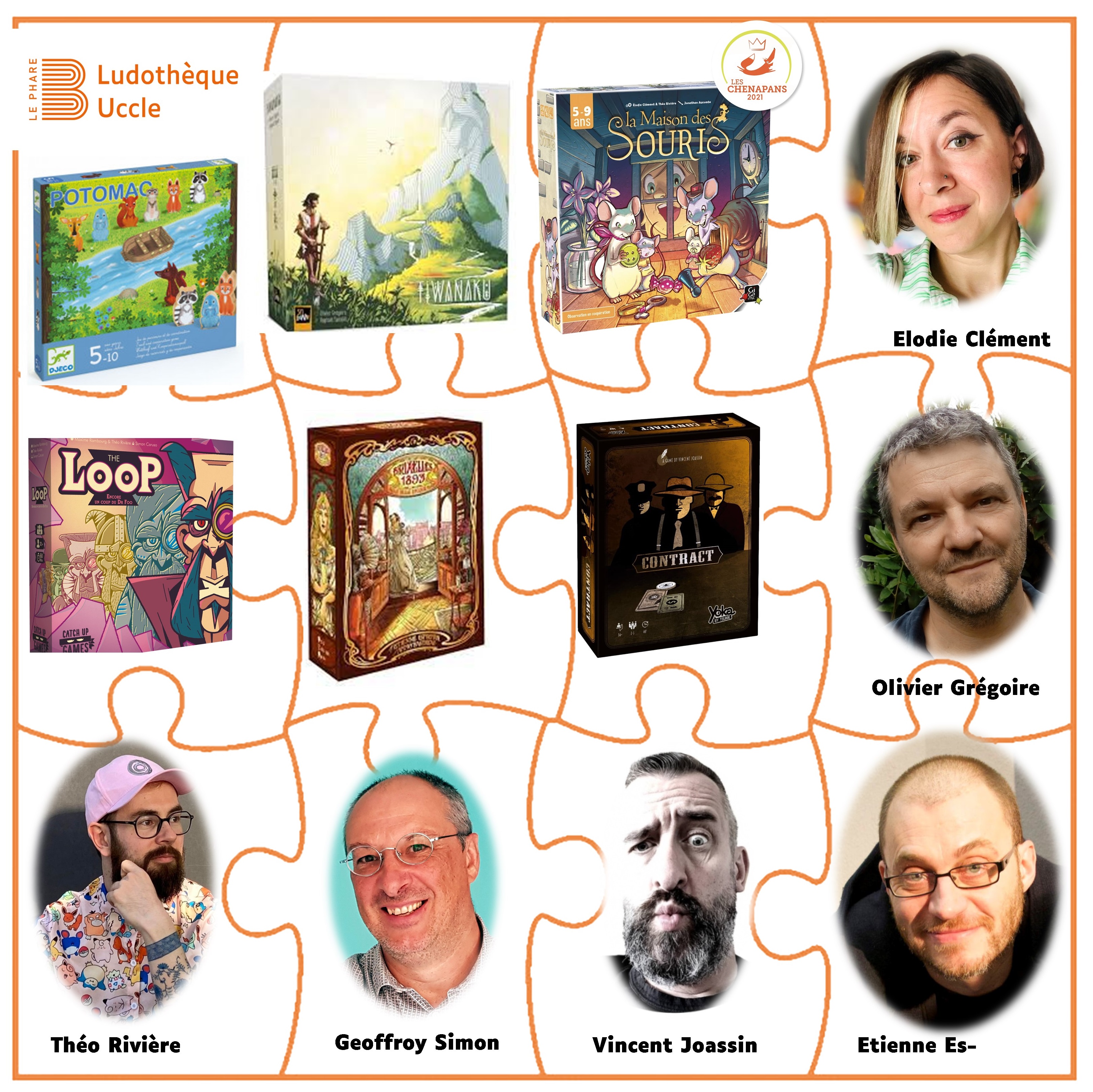 Affiche avec créateurs de jeux