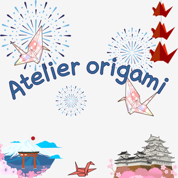 Orizuru et senbazuru dans un décor japonais