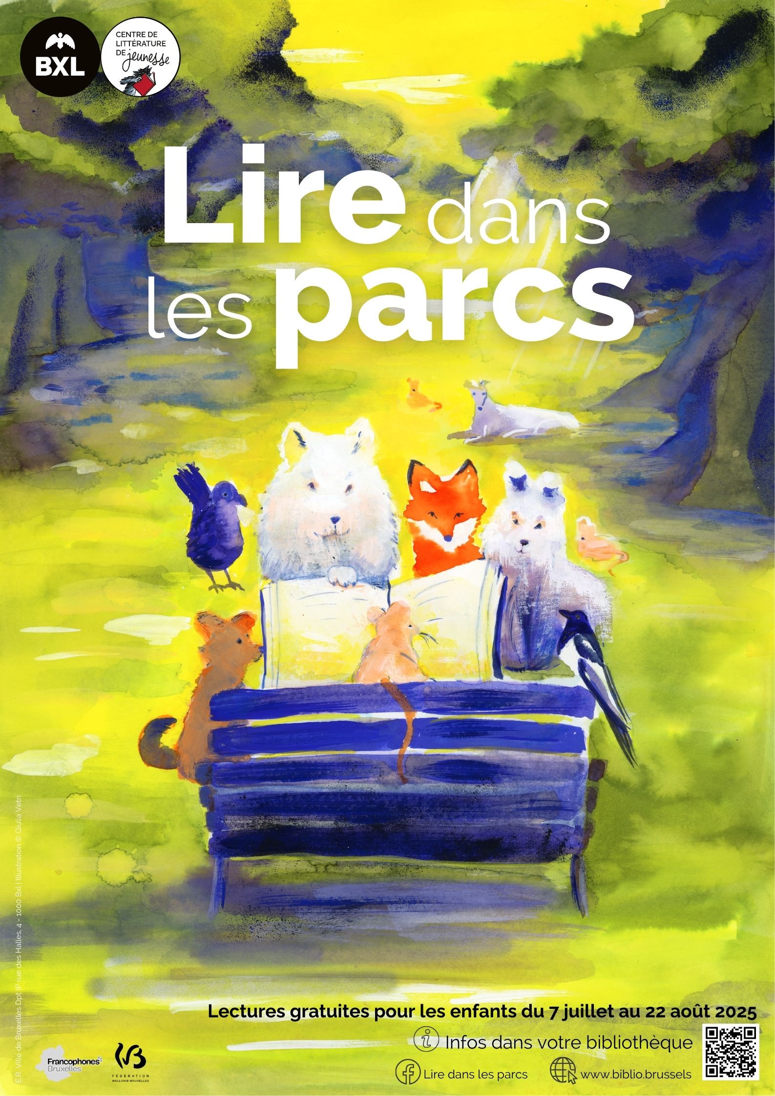 Affiche de Lire Dans les Parcs 2025 réalisée par Giulia Vetri
