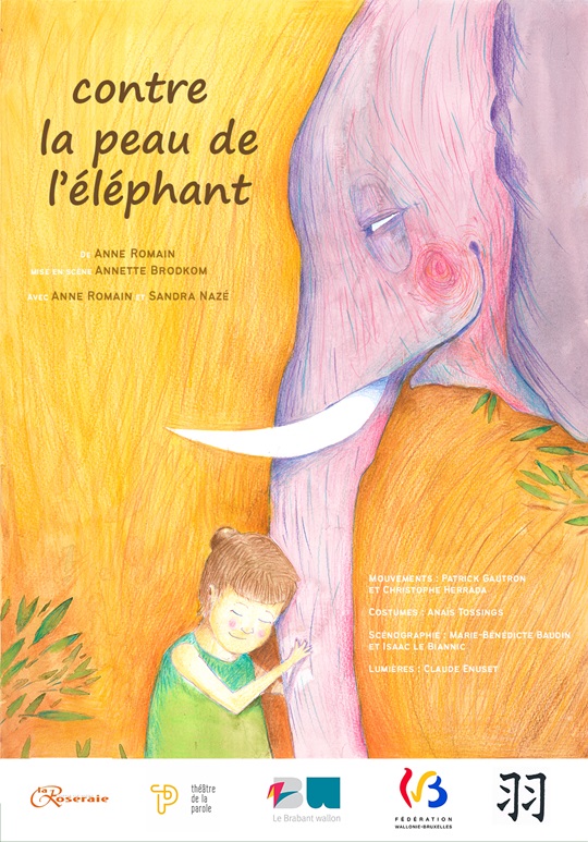 contre la peau de l'éléphant